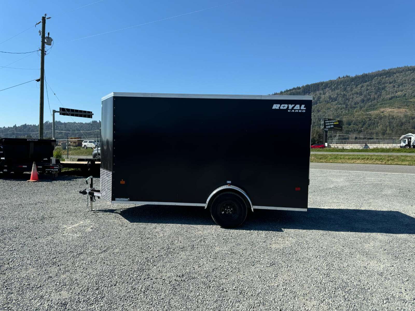 Photo of 2025 Royal Cargo 6x12 V Nose Cargo / Enclosed Trailer Ramp Door Black