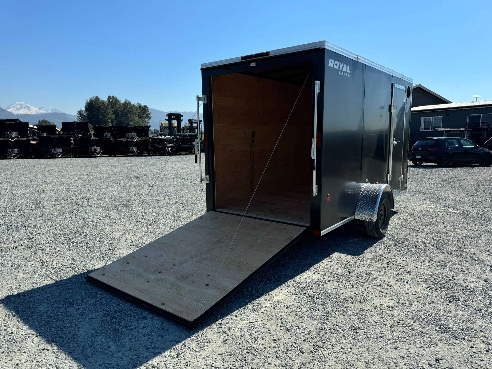 Photo of 2025 Royal Cargo 6x12 V Nose Cargo / Enclosed Trailer Ramp Door Black