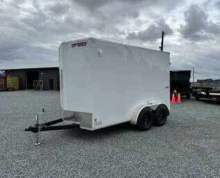 Thumbnail Photo of 2025 Mirage XE 6x12 V Nose Tandem Axle Cargo / Enclosed Trailer White Barn Doors Extra Height 7,000lb GVW