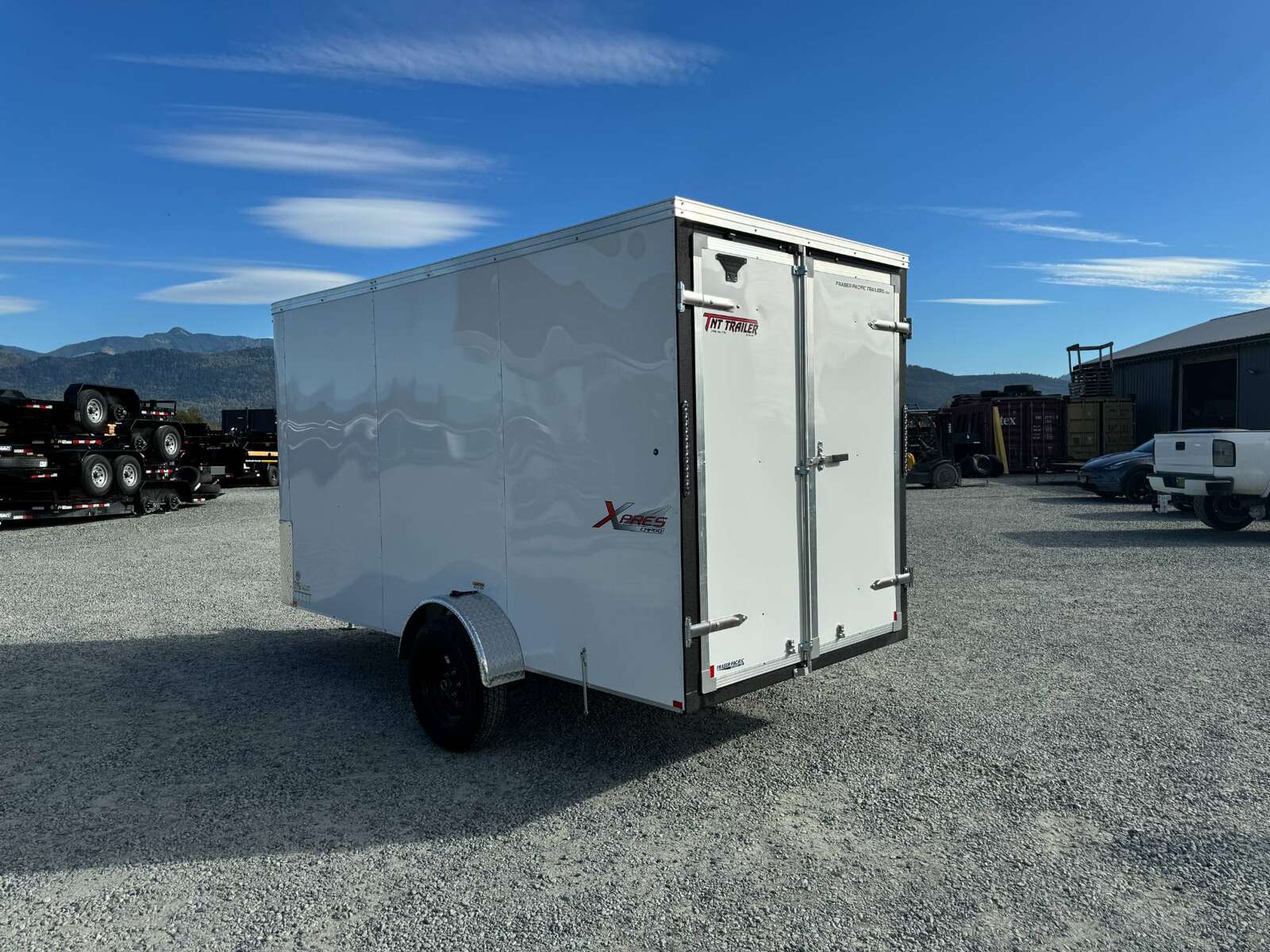 Photo of 2024 Mirage TRAX 6X12 V Nose Enclosed Cargo Trailer 2990GVW WHITE BARN DOOR