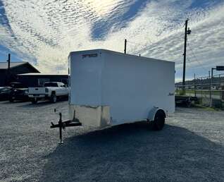 Thumbnail Photo of 2024 Mirage TRAX 6X12 V Nose Enclosed Cargo Trailer 2990GVW WHITE BARN DOOR