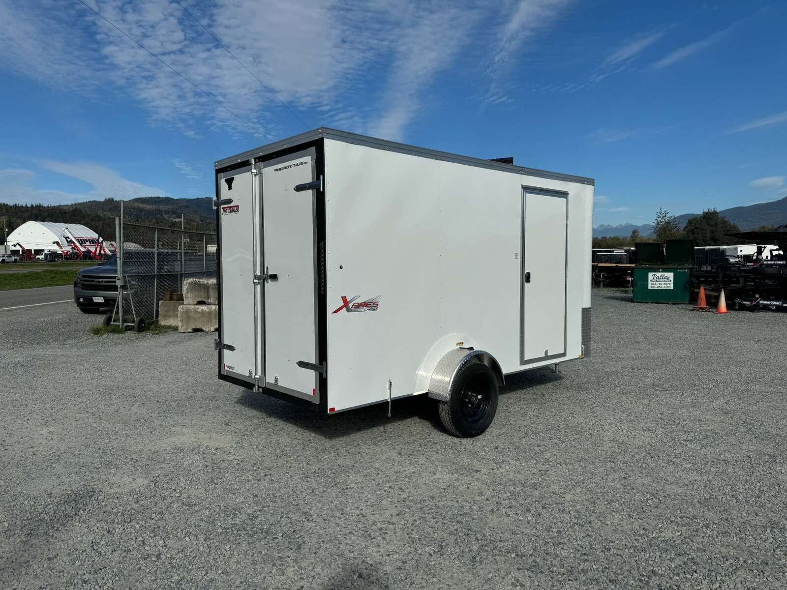 Photo of 2024 Mirage TRAX 6X12 V Nose Enclosed Cargo Trailer 2990GVW WHITE BARN DOOR