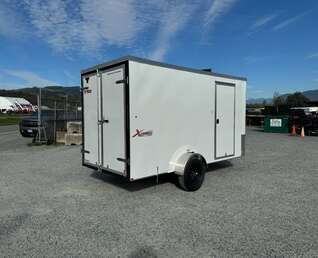 Thumbnail Photo of 2024 Mirage TRAX 6X12 V Nose Enclosed Cargo Trailer 2990GVW WHITE BARN DOOR