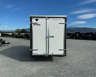 Thumbnail Photo of 2024 Mirage TRAX 6X12 V Nose Enclosed Cargo Trailer 2990GVW WHITE BARN DOOR