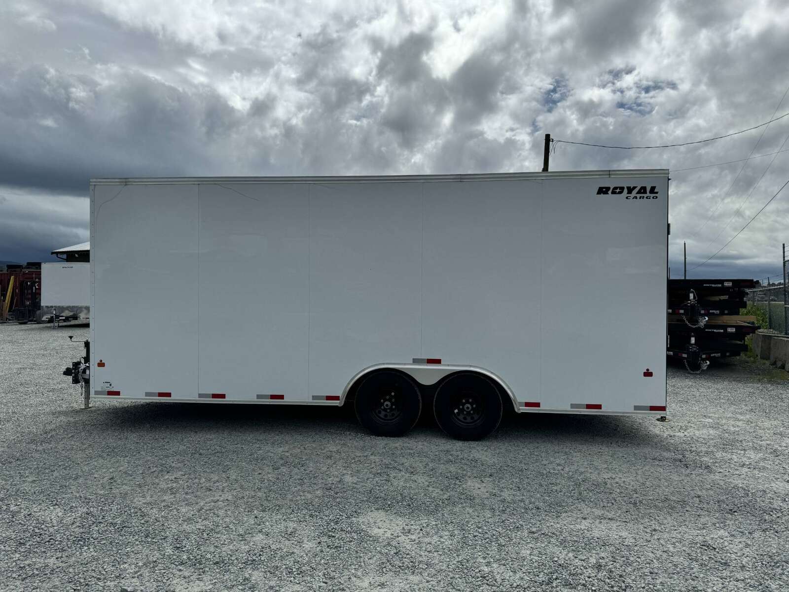 Photo of 2025 Royal Cargo 8.5x20 +V Nose 11,400lb Cargo / Enclosed Trailer Car Hauler Extra Height Ramp Door White