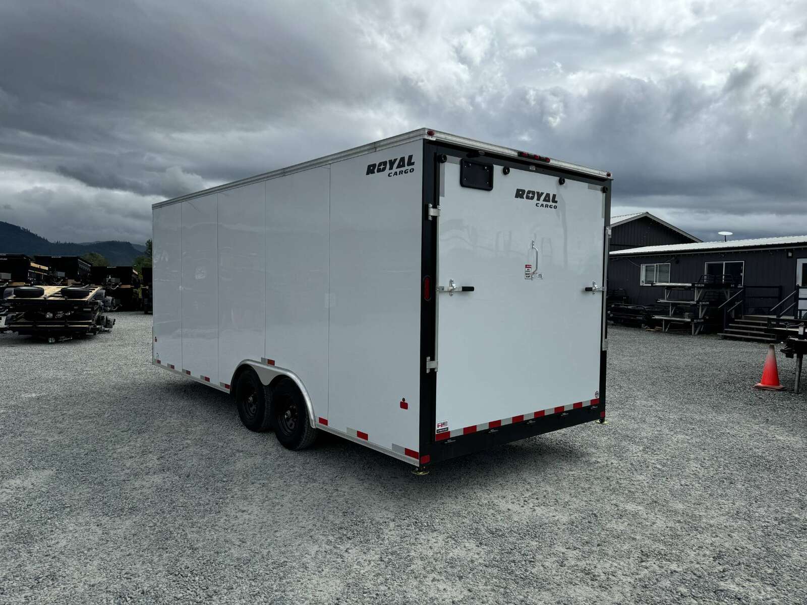 Photo of 2025 Royal Cargo 8.5x20 +V Nose 11,400lb Cargo / Enclosed Trailer Car Hauler Extra Height Ramp Door White