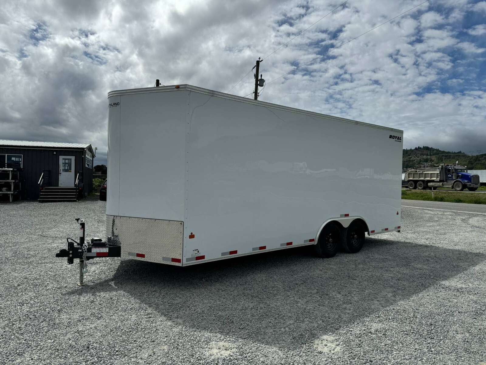 Photo of 2025 Royal Cargo 8.5x20 +V Nose 11,400lb Cargo / Enclosed Trailer Car Hauler Extra Height Ramp Door White