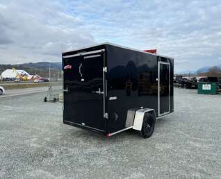 Thumbnail Photo of 2025 Mirage XE 6x12 V Nose Cargo / Enclosed Trailer Black Ramp Door Extra Height 2990lb GVW