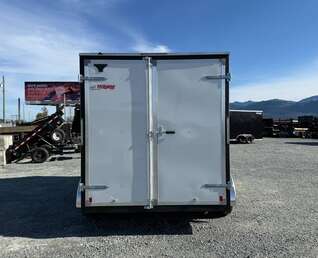Thumbnail Photo of 2025 Mirage Trailers XE 7x12 V Nose Cargo / Enclosed Trailer Tandem Axle Extra Height Rear Barn Doors White 7000lb GVW