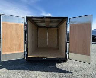 Thumbnail Photo of 2025 Mirage Trailers XE 7x12 V Nose Cargo / Enclosed Trailer Tandem Axle Extra Height Rear Barn Doors White 7000lb GVW