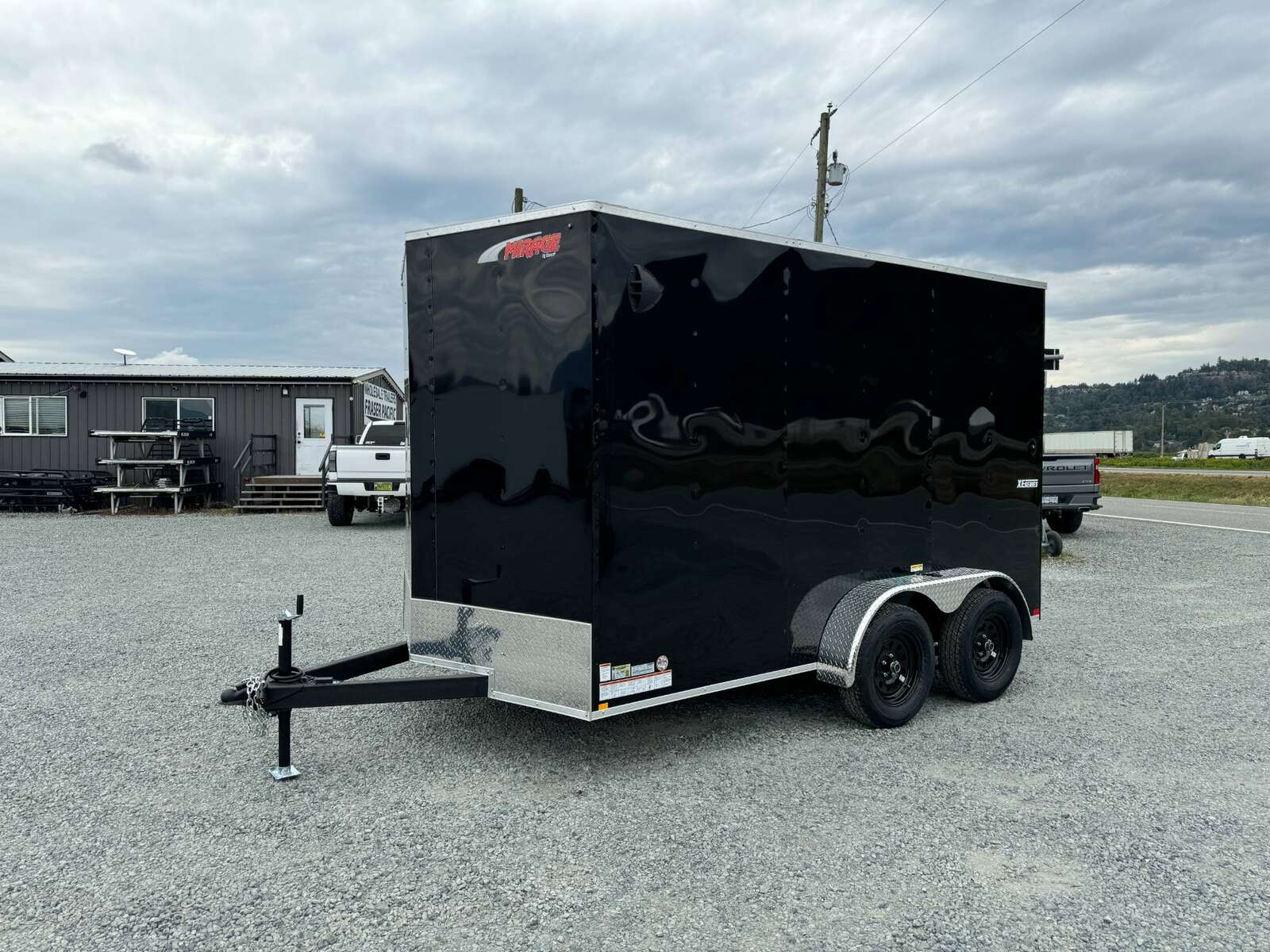 Photo of 2026 Mirage XE 7X12 V-Nose Ramp Door Cargo / Enclosed Trailer Extra Height Black 7000lb GVW