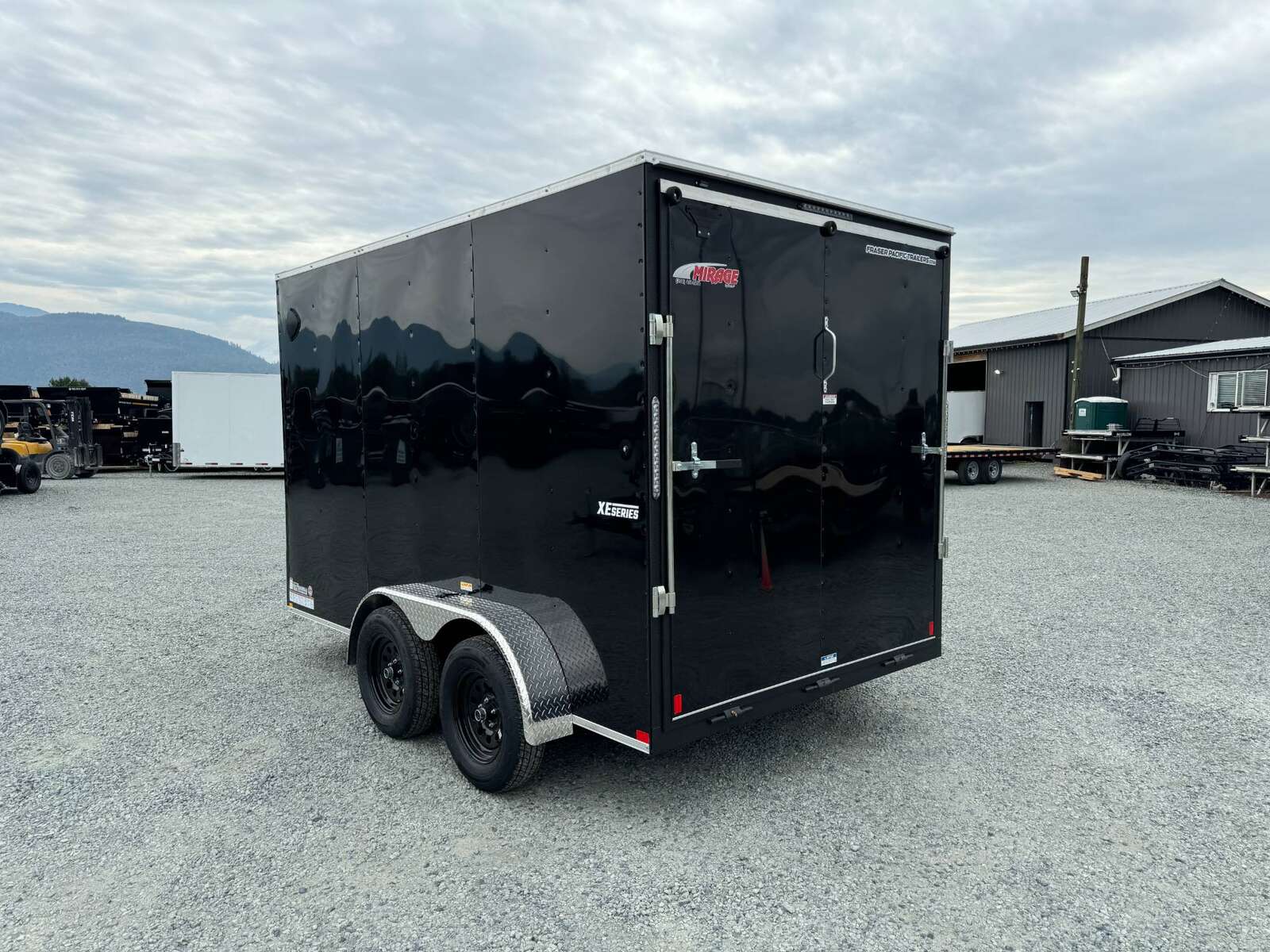 Photo of 2026 Mirage XE 7X12 V-Nose Ramp Door Cargo / Enclosed Trailer Extra Height Black 7000lb GVW