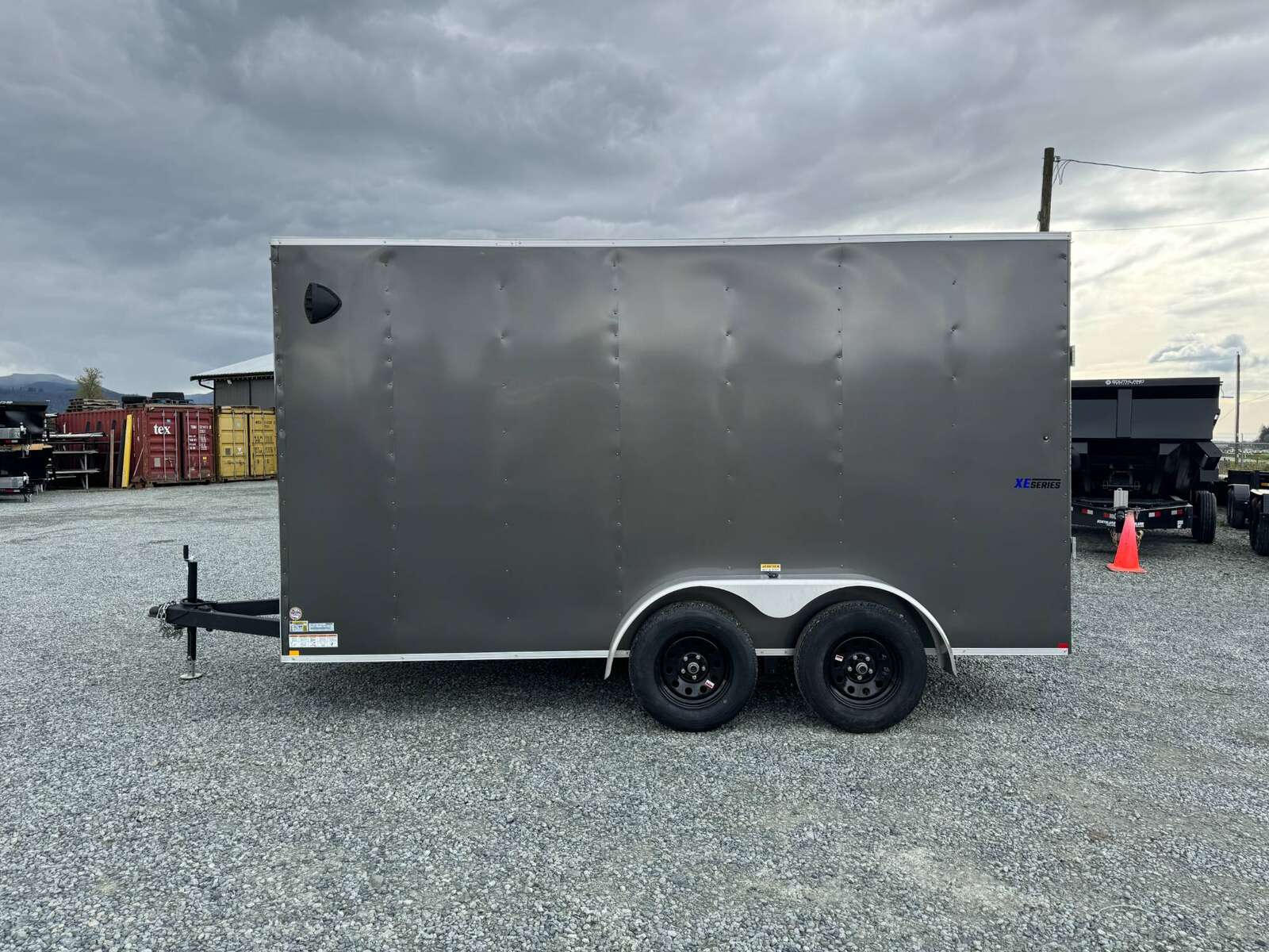 Photo of 2025 Mirage XE 7X14 V-Nose Ramp Door Cargo / Enclosed Trailer Extra Height Charcoal Grey 7000lb GVW