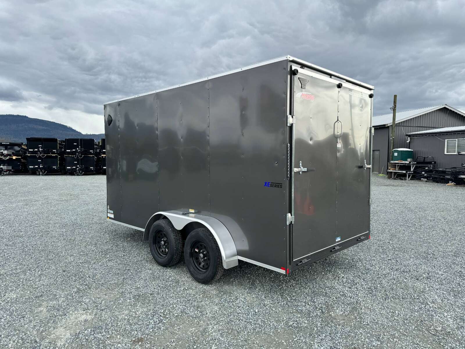 Photo of 2025 Mirage XE 7X14 V-Nose Ramp Door Cargo / Enclosed Trailer Extra Height Charcoal Grey 7000lb GVW