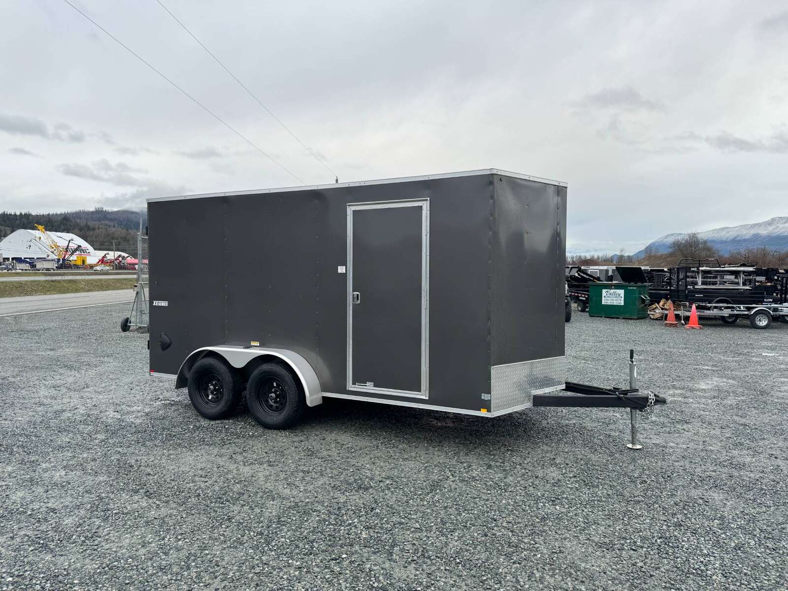 Photo of 2025 Mirage XE 7X14 V-Nose Ramp Door Cargo / Enclosed Trailer Extra Height Charcoal Grey 7000lb GVW