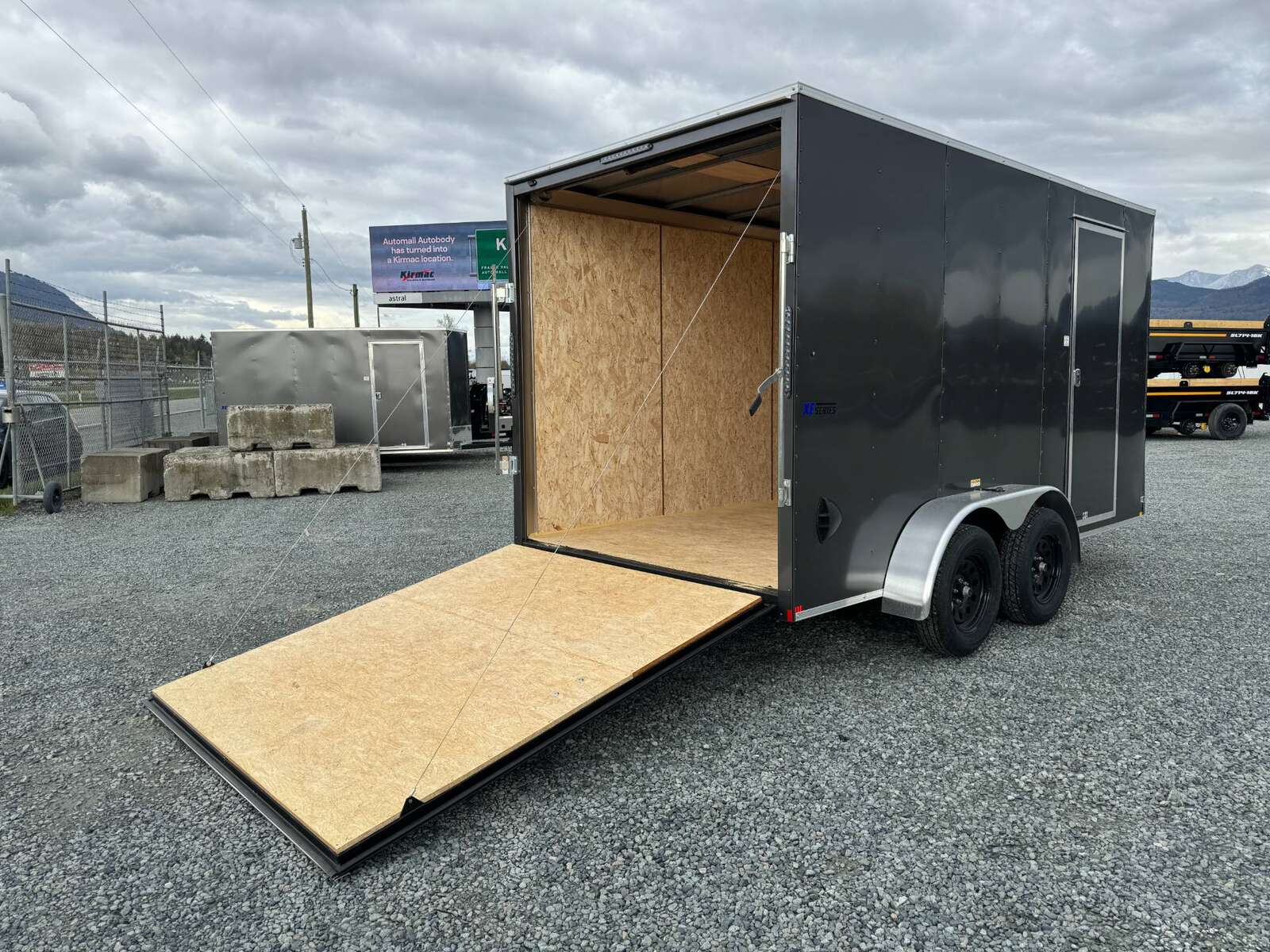 Photo of 2025 Mirage XE 7X14 V-Nose Ramp Door Cargo / Enclosed Trailer Extra Height Charcoal Grey 7000lb GVW