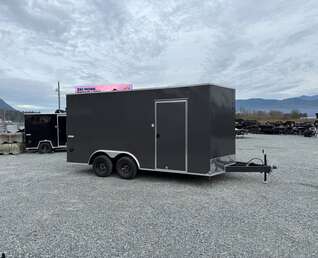 Thumbnail Photo of 2025 Mirage XE 8.5x16 V Nose Extra Height Cargo / Enclosed Trailer Ramp Door Charcoal Grey 7000lb GVW