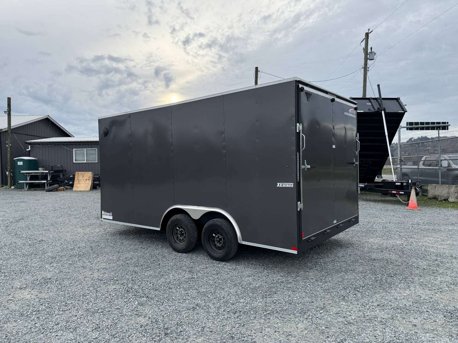 Photo of 2025 Mirage XE 8.5x16 V Nose Extra Height Cargo / Enclosed Trailer Ramp Door Charcoal Grey 7000lb GVW