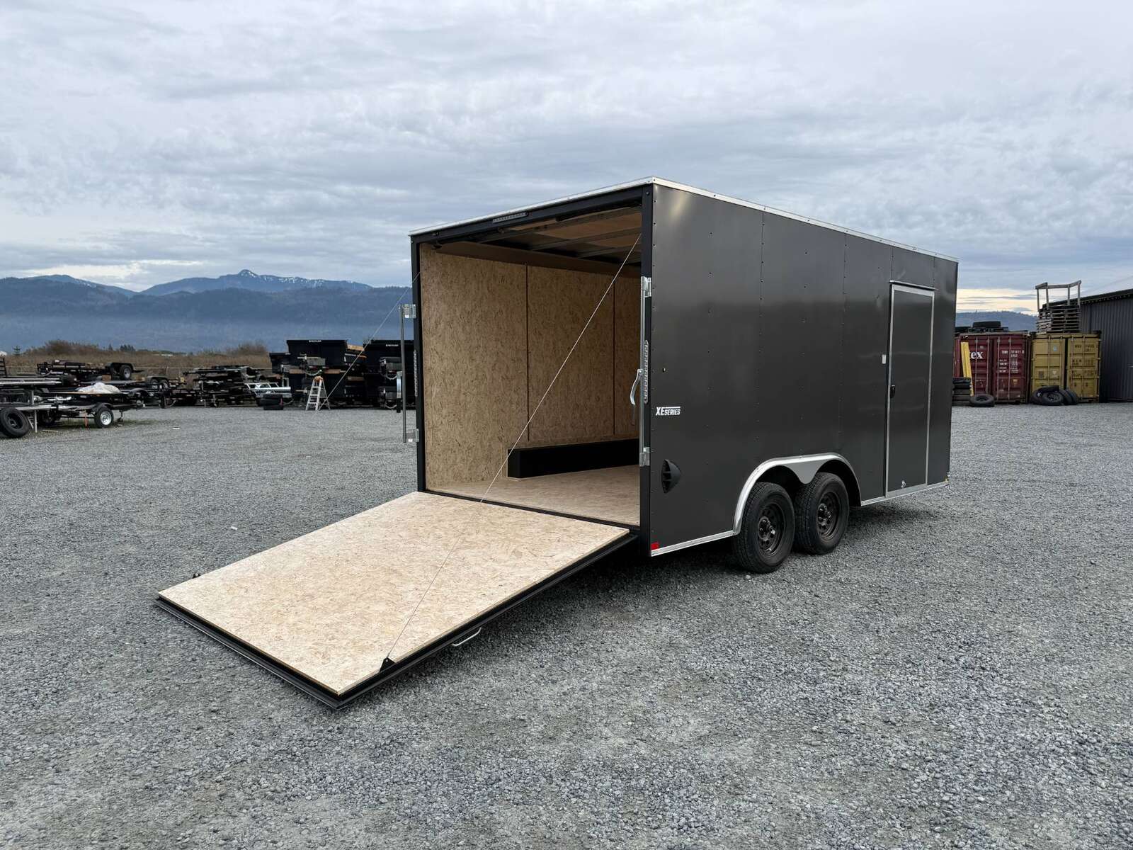 Photo of 2025 Mirage XE 8.5x16 V Nose Extra Height Cargo / Enclosed Trailer Ramp Door Charcoal Grey 7000lb GVW