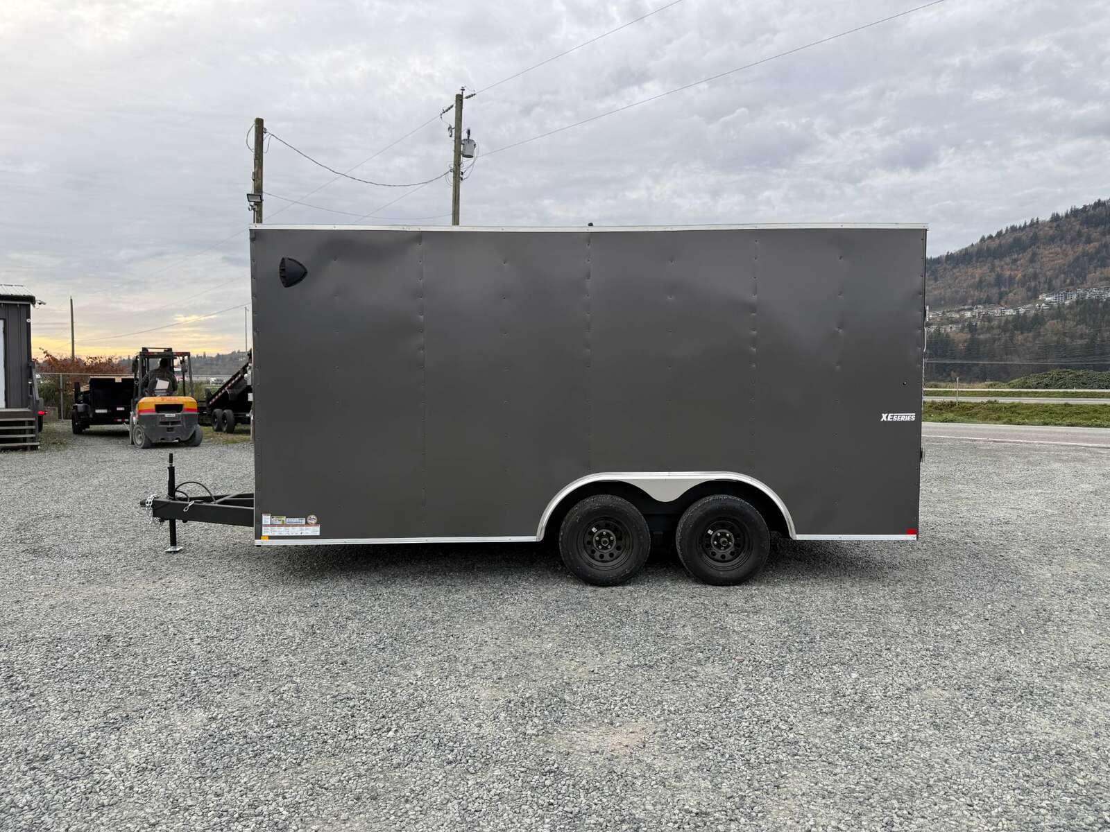 Photo of 2025 Mirage XE 8.5x16 V Nose Extra Height Cargo / Enclosed Trailer Ramp Door Charcoal Grey 7000lb GVW