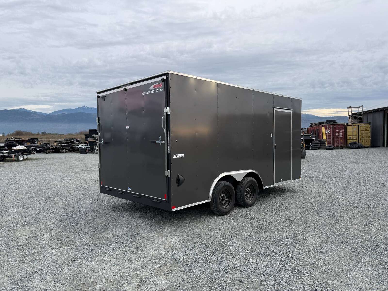 Photo of 2025 Mirage XE 8.5x16 V Nose Extra Height Cargo / Enclosed Trailer Ramp Door Charcoal Grey 7000lb GVW