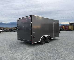 Thumbnail Photo of 2025 Mirage XE 8.5x16 V Nose Extra Height Cargo / Enclosed Trailer Ramp Door Charcoal Grey 7000lb GVW