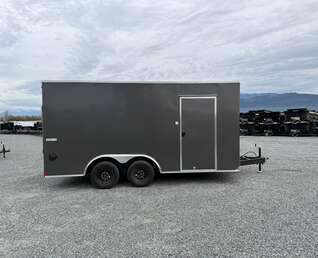 Thumbnail Photo of 2025 Mirage XE 8.5x16 V Nose Extra Height Cargo / Enclosed Trailer Ramp Door Charcoal Grey 7000lb GVW