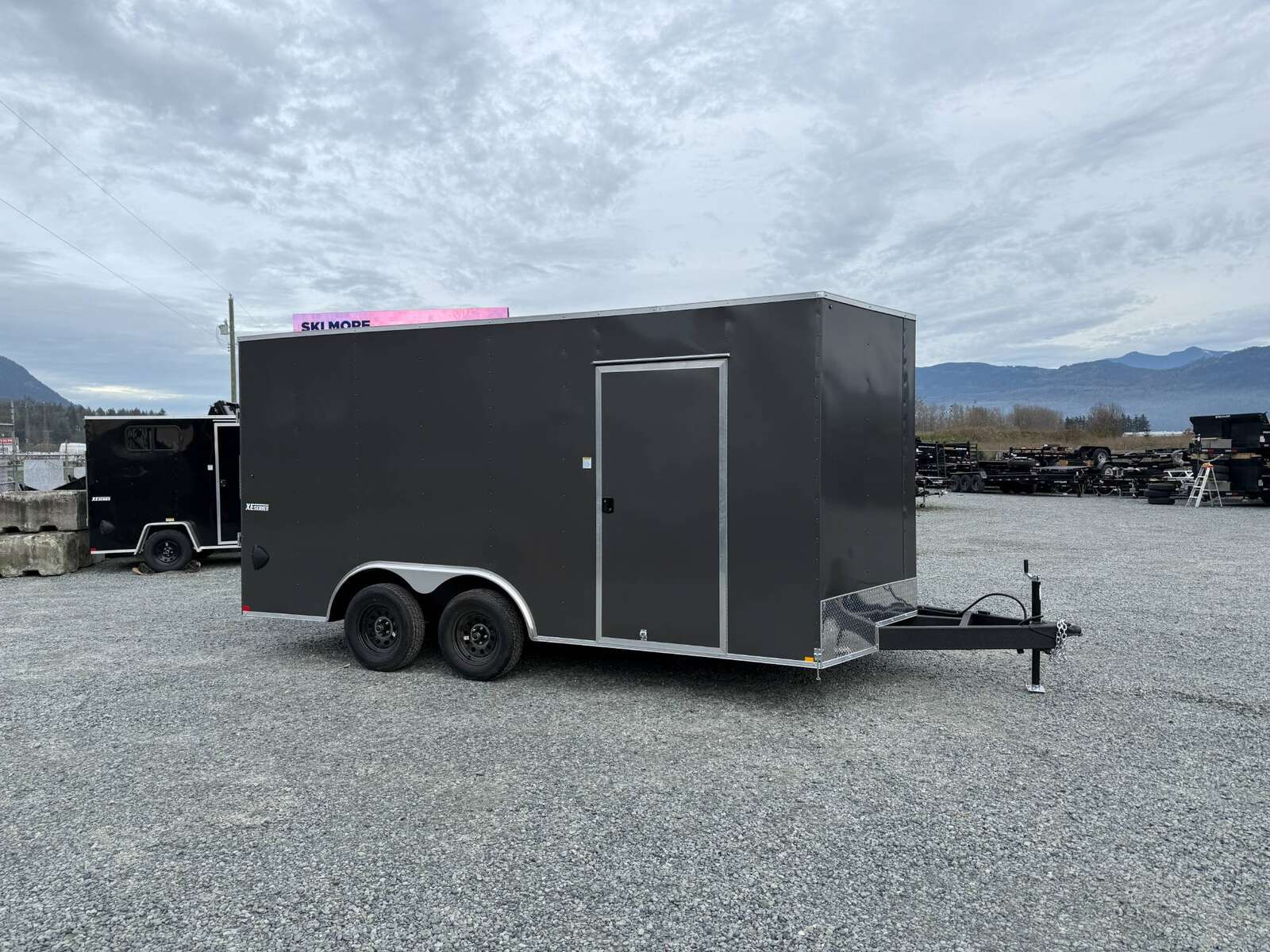 Photo of 2025 Mirage XE 8.5x16 V Nose Extra Height Cargo / Enclosed Trailer Ramp Door Charcoal Grey 7000lb GVW