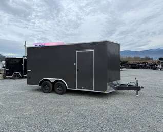 Thumbnail Photo of 2025 Mirage XE 8.5x16 V Nose Extra Height Cargo / Enclosed Trailer Ramp Door Charcoal Grey 7000lb GVW