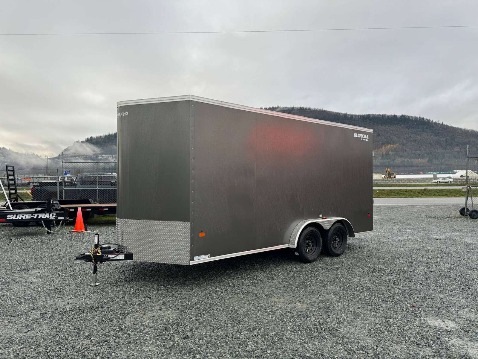 Photo of 2025 Royal 7.5X16 V-NOSE RAMP DOOR EXTRA HEIGHT Cargo / Enclosed Trailer Charcoal Grey 7700lb GVW