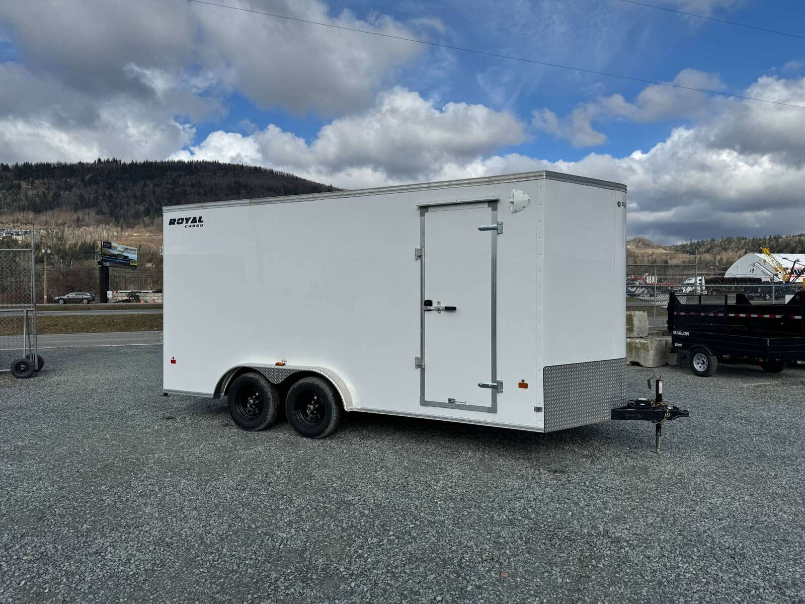 Photo of 2025 Royal 7.5X16 V-NOSE RAMP DOOR EXTRA HEIGHT Cargo / Enclosed Trailer White 7700lb GVW