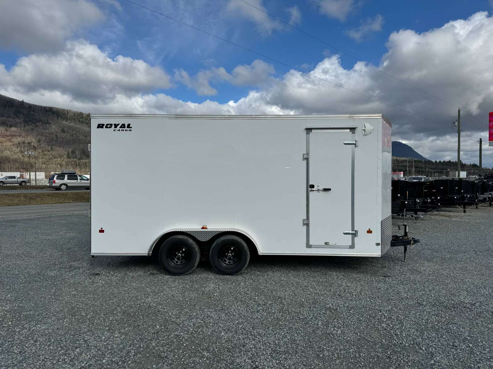 Photo of 2025 Royal 7.5X16 V-NOSE RAMP DOOR EXTRA HEIGHT Cargo / Enclosed Trailer White 7700lb GVW