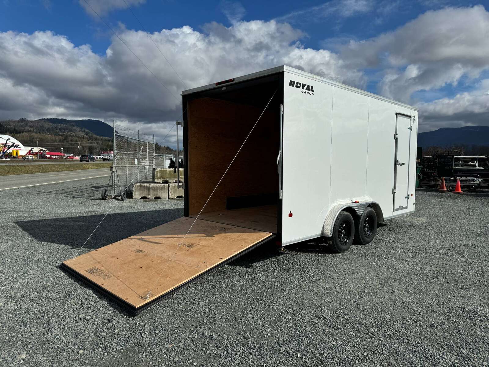 Photo of 2025 Royal 7.5X16 V-NOSE RAMP DOOR EXTRA HEIGHT Cargo / Enclosed Trailer White 7700lb GVW