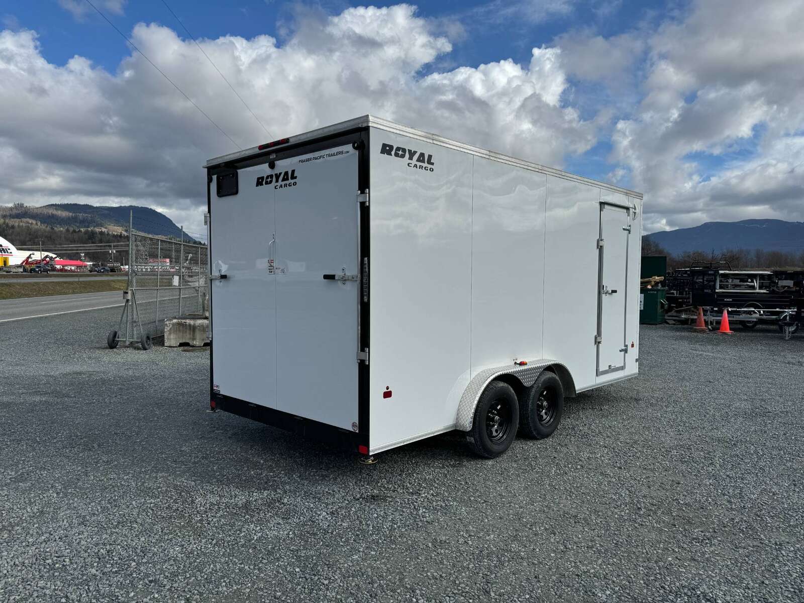 Photo of 2025 Royal 7.5X16 V-NOSE RAMP DOOR EXTRA HEIGHT Cargo / Enclosed Trailer White 7700lb GVW