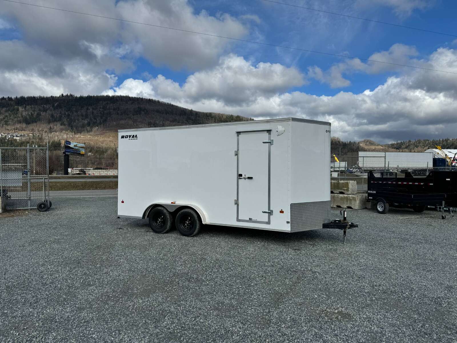 Photo of 2025 Royal 7.5X16 V-NOSE RAMP DOOR EXTRA HEIGHT Cargo / Enclosed Trailer White 7700lb GVW