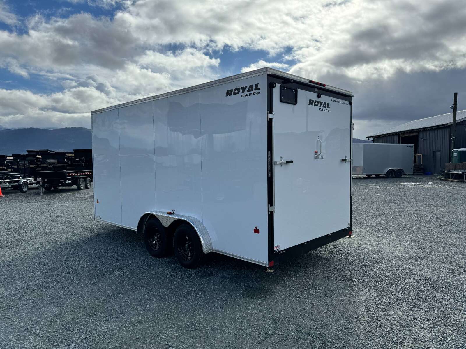 Photo of 2025 Royal 7.5X16 V-NOSE RAMP DOOR EXTRA HEIGHT Cargo / Enclosed Trailer White 7700lb GVW