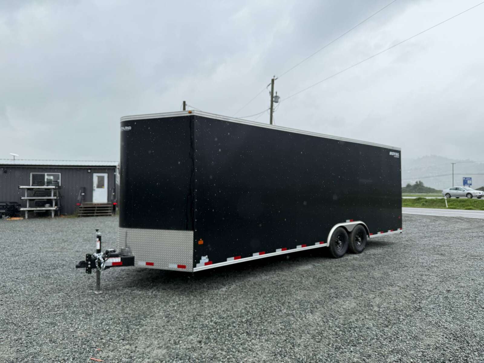 Photo of 2025 Royal Cargo 8.5x24 V Nose Car Hauler Cargo / Enclosed Trailer 11,400lb GVW Black Ramp Door Extra Height