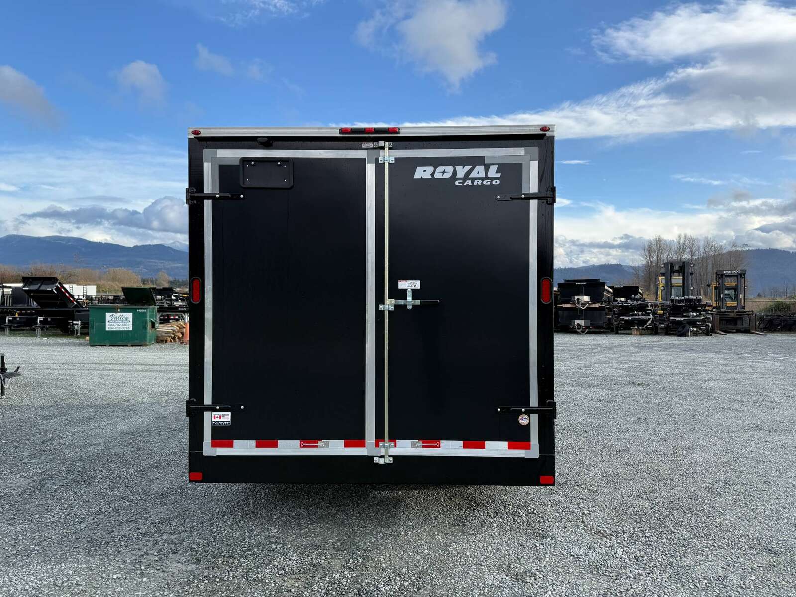 Photo of 2025 Royal Cargo 8.5X16 V NOSE Cargo / Enclosed Trailer BLACK BARN DOORS EXTRA HEIGHT 11,400LB GVW