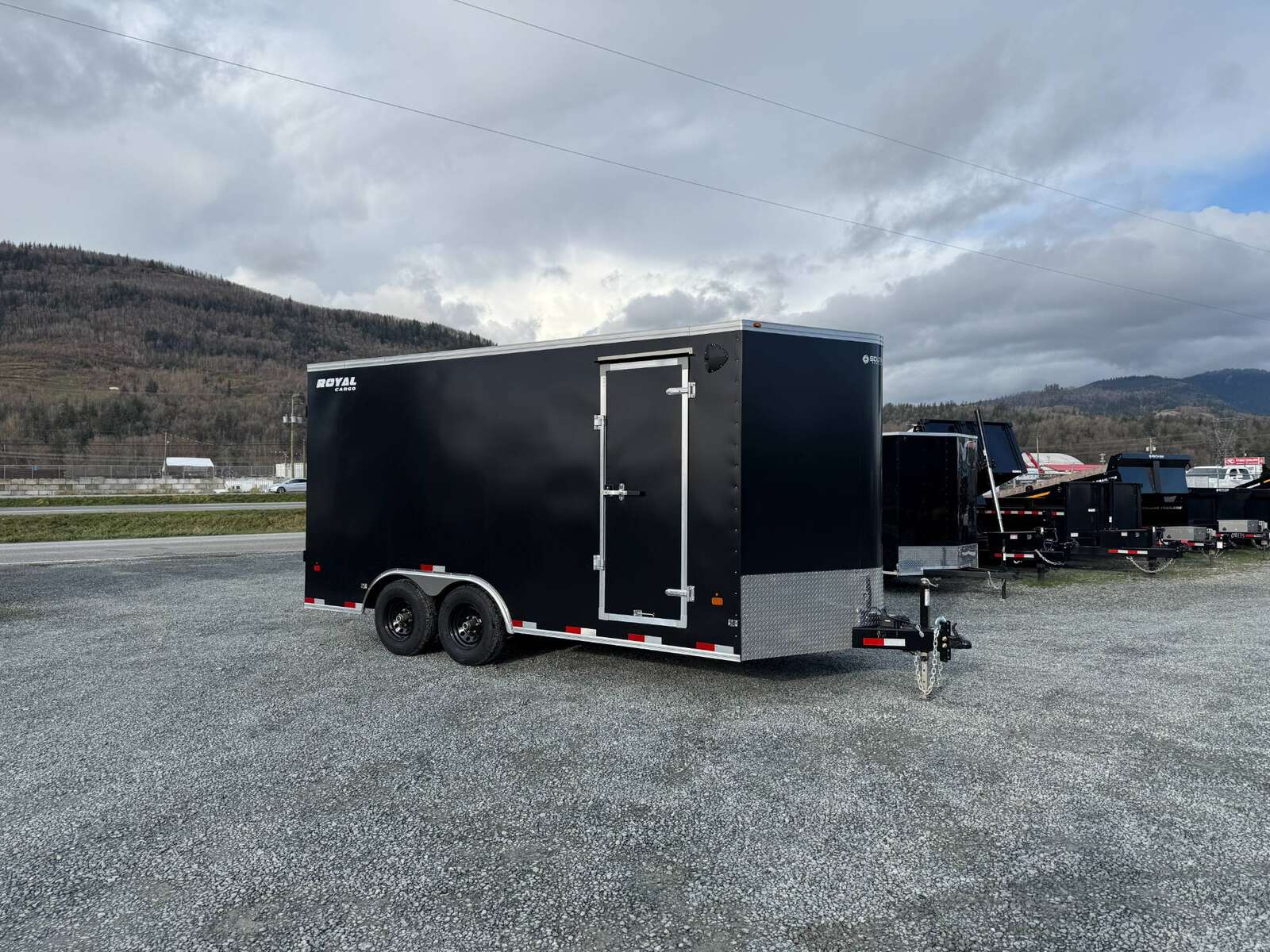 Photo of 2025 Royal Cargo 8.5X16 V NOSE Cargo / Enclosed Trailer BLACK BARN DOORS EXTRA HEIGHT 11,400LB GVW