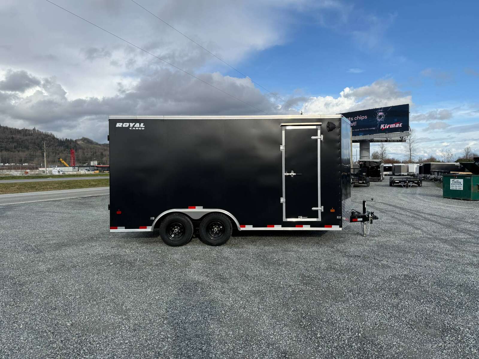 Photo of 2025 Royal Cargo 8.5X16 V NOSE Cargo / Enclosed Trailer BLACK BARN DOORS EXTRA HEIGHT 11,400LB GVW