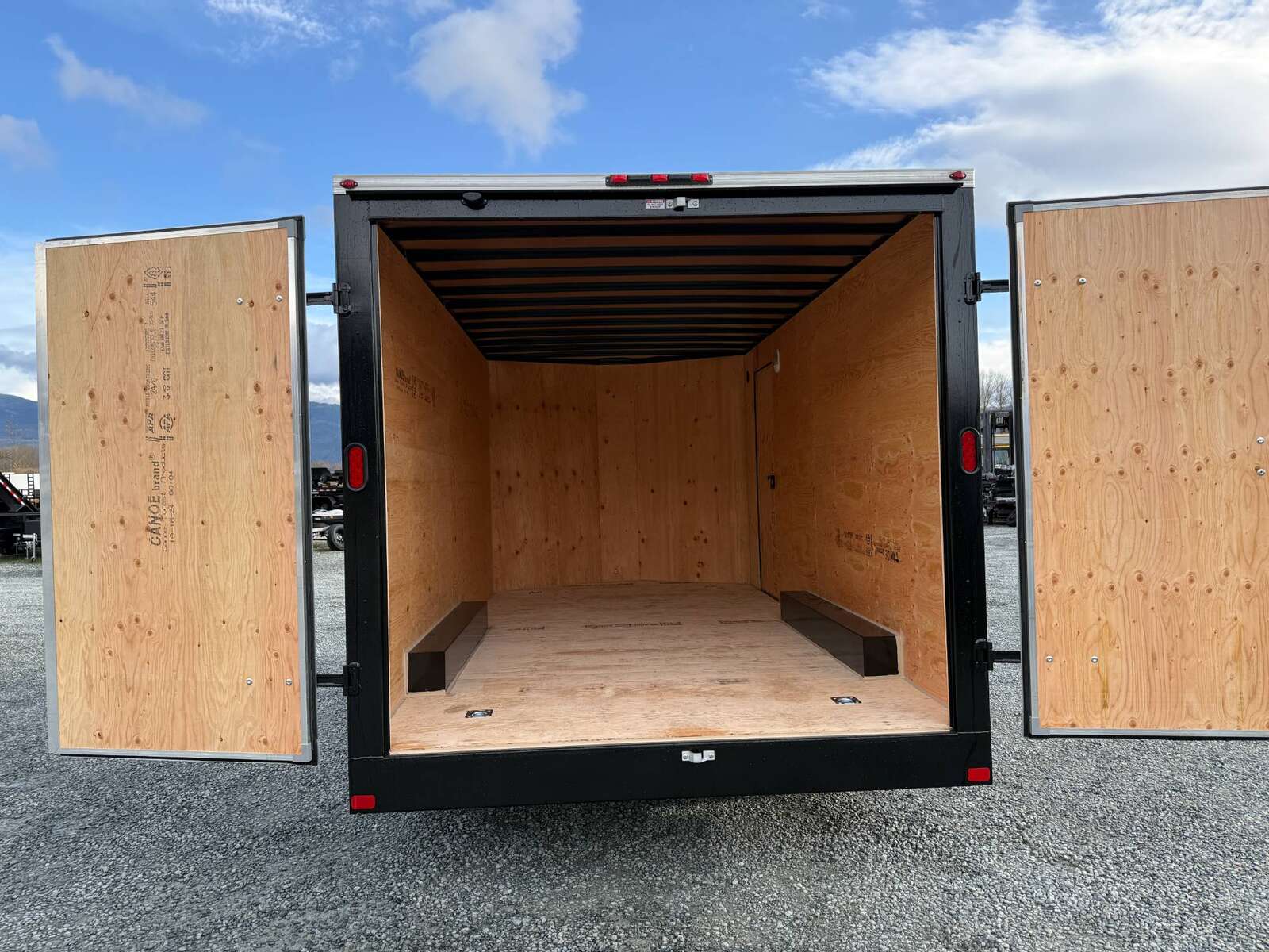 Photo of 2025 Royal Cargo 8.5X16 V NOSE Cargo / Enclosed Trailer BLACK BARN DOORS EXTRA HEIGHT 11,400LB GVW