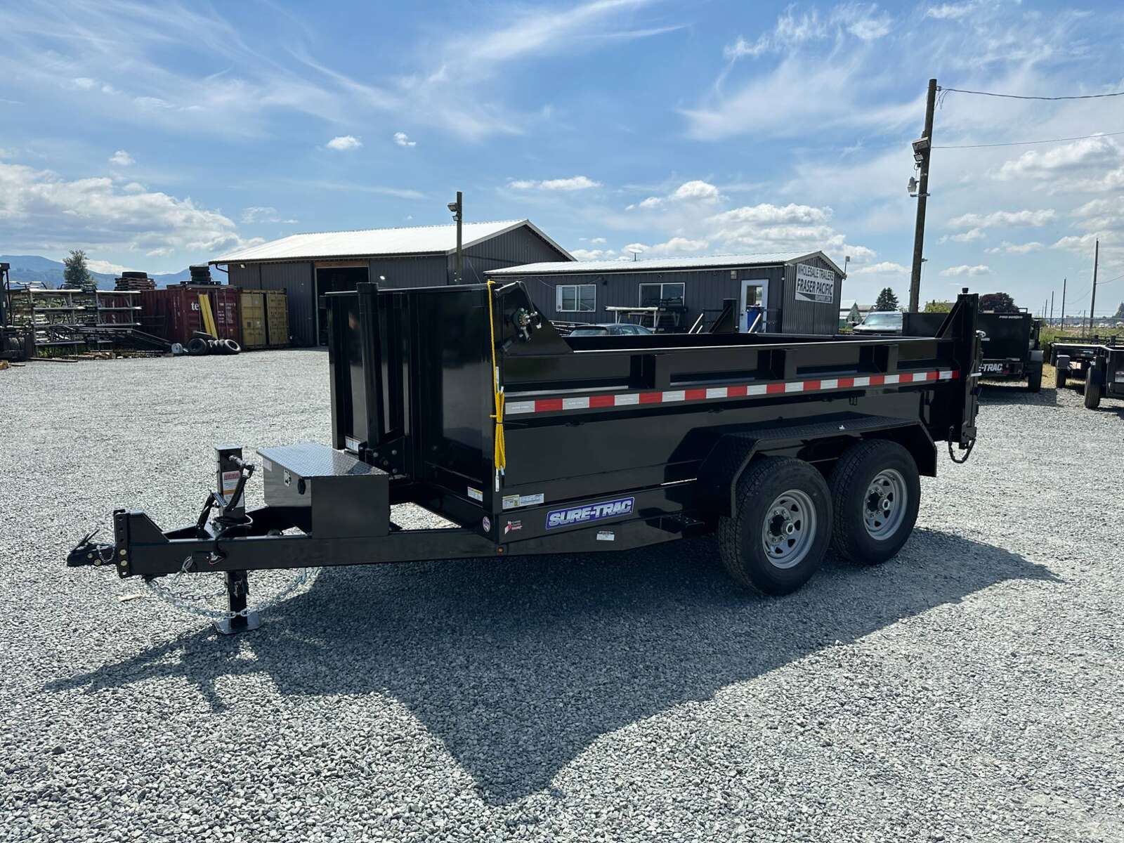 Photo of New SureTrac 7x12 Telescopic Hoist Dump Trailer 14,000lbs GVW w/ Ramps and Tarp