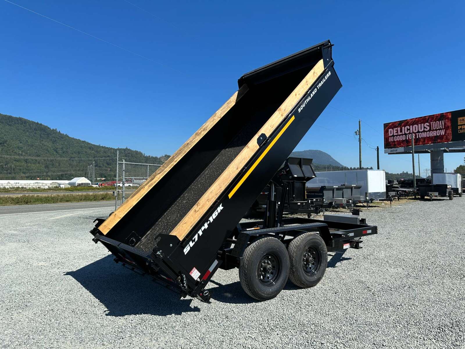 Photo of New Southland Trailers 7x14 Dump Trailer 17,000lbs w/Tarp And Ramps (SL714-16K)